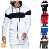 Coat for Men - Autumn/Winter - Cotton Plus Fleece Sweatshirt - Casual Sport Hiking Clothing - Slim Jackets