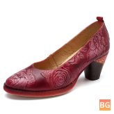 Soft Pumps for Flowers - Genuine Leather