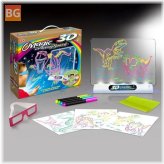 3D Magic Drawing Board Set with Pen Brush for Kids