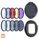 For GoPro Hero 9 Black Filter ND CPL UV Star 10X Diving Lens with 52mm Adapter Ring
