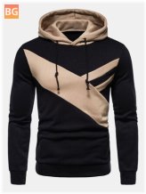 Contrasting Striped Hoodie for Men