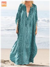 Beach Maxi Dress with Stripes
