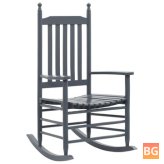 Gray Poplar Wood rocking chair