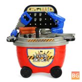 Non-Toxic Plastic Cart Toy Set with Dress/Tool/Ice Cream Theme - 17/20/24/28 Pcs