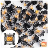 70-Pack Gateron Optical Keyboard Switches (Linear/Clicky) for Gaming Keyboards