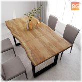 Dining Table - Solid Acacia Wood - Strong, Durable, Industrial - Rural Style