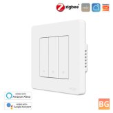 MoesHouse 3-Gang Smart Switch with Voice Control