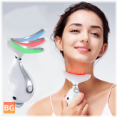 Facial Neck Massager with Led, Photon Therapy, Heating, and Wrinkles Removal Machine