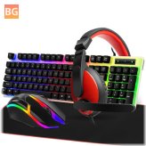 104-Key Mouse Pad with Backlight, Glow, and Noise Cancelling Feature for PC Gamer