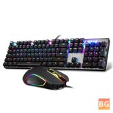 Blue Switch Mechanical Gaming Keyboard and Mouse Combo