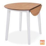 Table Folding Table with Round White Base