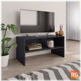 TV Cabinet with Gloss Gray Finish 31.5