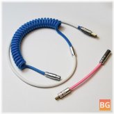 MechZone Handmade Coiled Cable Keyboard Coil Type-C Mini USB DIY Cable Data Cable for Aviation Connector