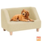 Dog Sofa - 60x37x39 cm - Linen Cream