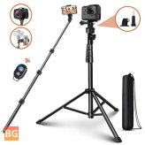 Elegant selfie stick with remote shutter for camera phone