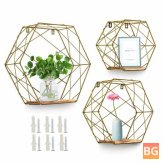 Hexagonal Wall Mounted Shelves for Floating Wall Storage - Holder Organizer Display Stand