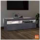 TV Cabinet with LED Lights - Gray 47.2