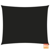 Rectangular Sunshade 2.5x3.5m Black Oxford Fabric