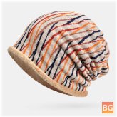 Woolen Beanie with a Striped Design for Warm Weather