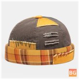 Hole Patch Men's Beanie with Contrasting Colors