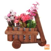 Planter with Flower Pot and Wheelbarrow