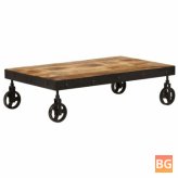 Table with Wheels - mango wood 39.4