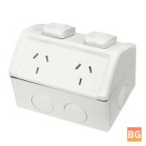 10A weatherproof power outlet with double outlet