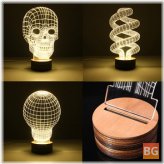 3D Visual LED Table Lamp - Energy Saving Wooden Night Lamp