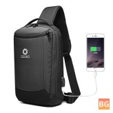 Bag for Men with a Waterproof Charging Port