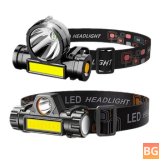 Waterproof LED COB Headlamp with Magnet for Hands-Free Work and Outdoor Activities