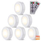 6Pcs Remote Cabinet Lights with Dual Controls, Warm White