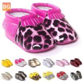 0-12 Months Baby Toddler Shoes - Leopard Moccasin Loafers