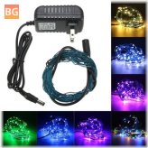 Xmas LED Fairy Light String with US Power Adapter - 10m/100LED/33Ft