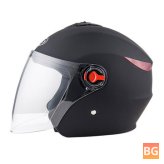Electric Scooter Half Helmet with Anti-Fog Visor and Heat Resistant Glasses
