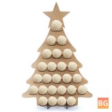 25-Chocolate Advent Calendar Stand for Wooden Family Tree