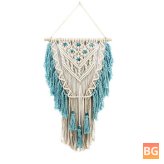 Hanging Tapestry with Macrame Background