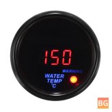 Water Temperature Gauge for Digital LED Display - Black Face Sensor