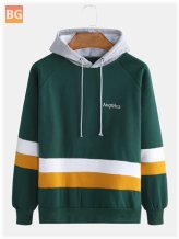 Trend Fashion Loose-color-blocked Hooded Sweaters for Men