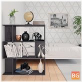 Gray 31.5"x9.4"x37.8" Book Cabinet/Room Divider