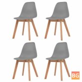 Gray Plastic Dining Chairs (Set of 4)
