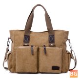 Canvas Outdoor Bag with Multifunctional Slot for Wallet, Phone, and More