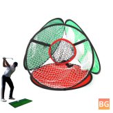 Golf Training Aid with Net, Practice Mat and Ball Retriever
