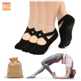 Cross-Stitch Yoga Socks with Non-slip and Breathable Material