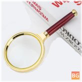 6x Magnifying Glasses with Wooden Handle