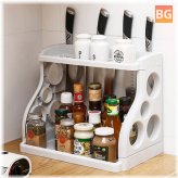 Spice Rack for Kitchen Shelves - Plastic