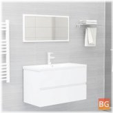 Bathroom Furniture - Set - White - Chipboard