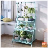 Outdoor Garden Stand with Flower Holder and Rack