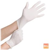 100PCS Disposable PVC Gloves for Beauty Work - Rubber