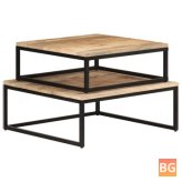 Coffee Tables - 2 pcs Solid Mango Wood