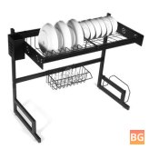 Dish Rack for Kitchen - Rack with Sink and Tray for Storage